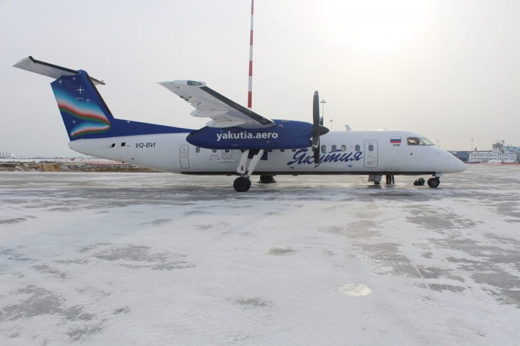Самолет Bombardier Q300 совершил первый коммерческий рейс из Якутии