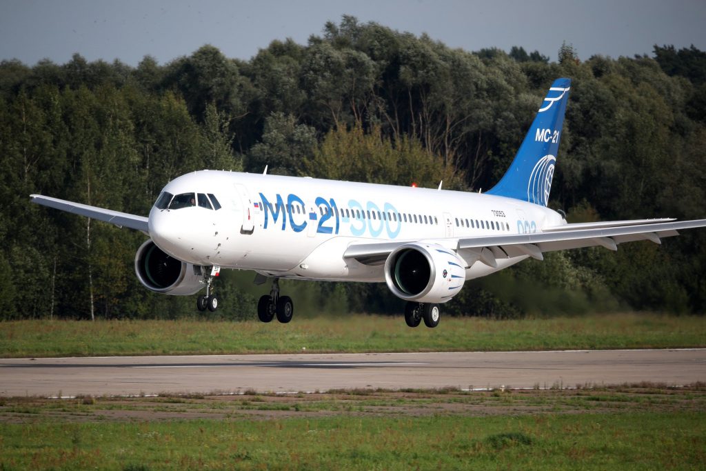 Второй авиалайнер МС-21 завершил полет с российскими двигателями ПД-14