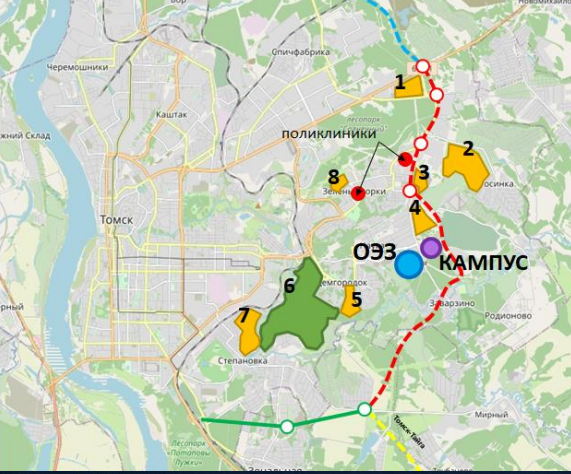 Карта спутник томской. План застройки Томска до 2030. Межвузовский кампус Кемерово. Линии электропередач в Томске карта. Суши есть в Томске на карте показать.